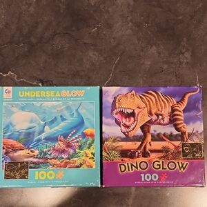 Dino And Undersea Glow Puzzles - 2 Included